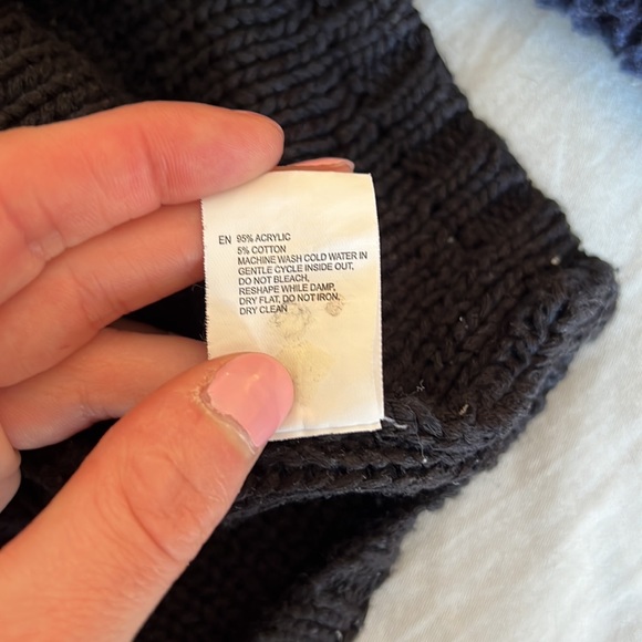 Francesca’s Collections Harper Heritage Black Braided Sweater - Picture 5 of 6